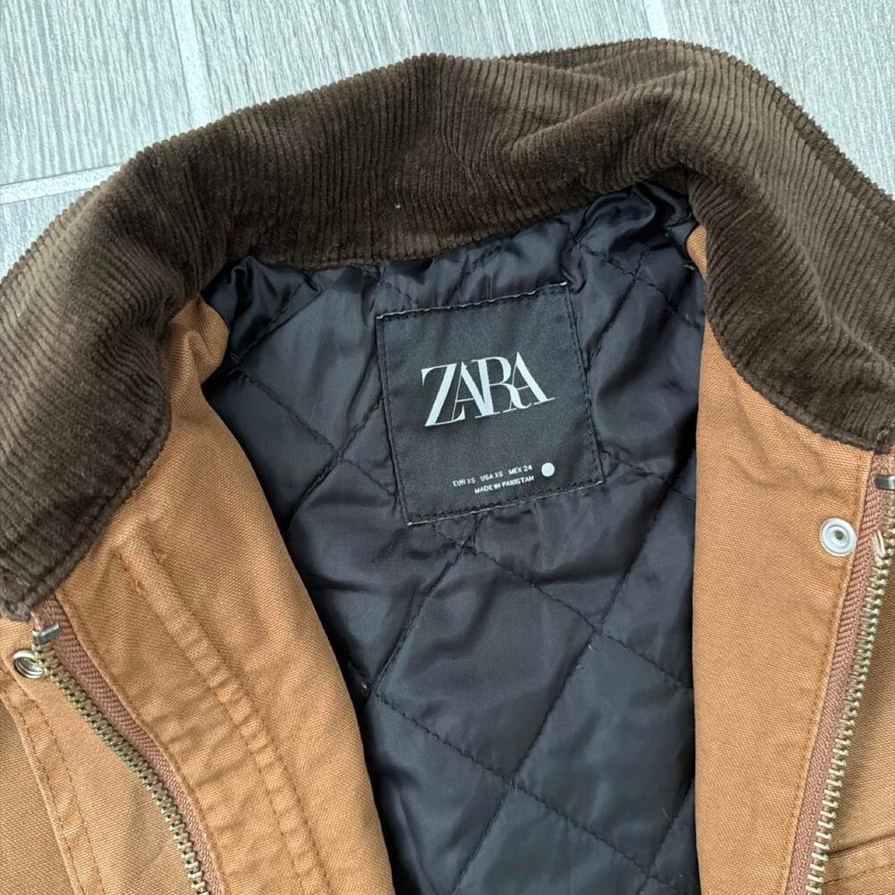 Zara brown corduroy jacket in